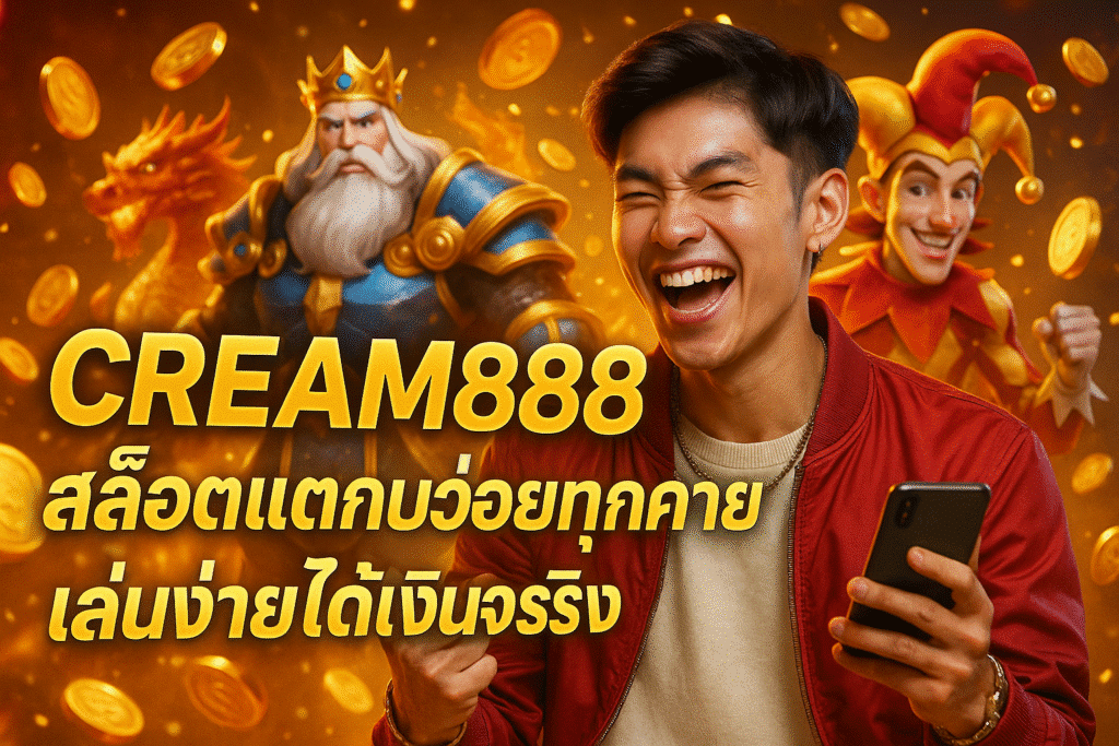 CREAM888 สล็อตแตกบ่อยทุกค่าย เล่นง่ายได้เงินจริง