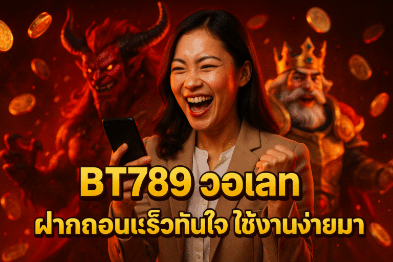BT789 วอเลท ฝากถอนเร็วทันใจ ใช้งานง่ายมาก